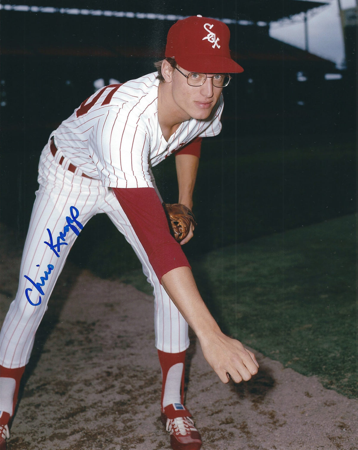 AUTOGRAPHED CHRIS KNAPP 8X10 Chicago White Sox Photo