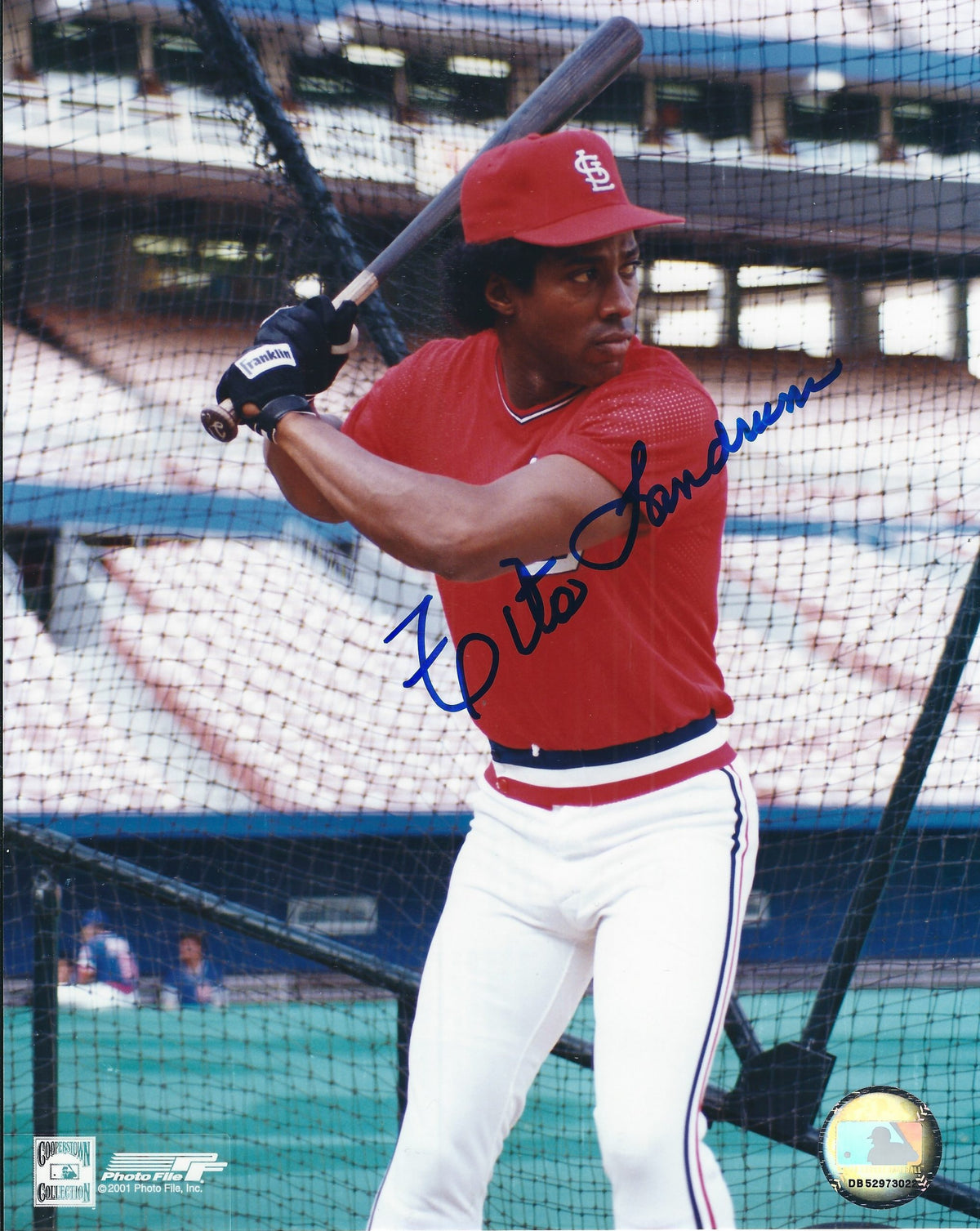 AUTOGRAPHED TITO LANDRUM 8X10 St. Louis Cardinals Photo