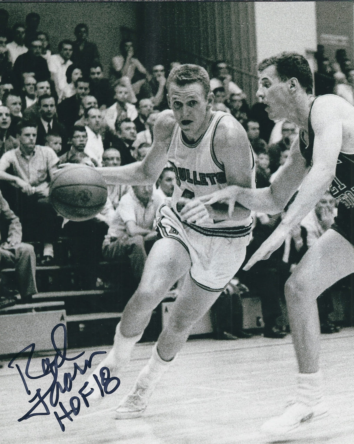 Autographed ROD THORN 8X10 Baltimore Bullets photo