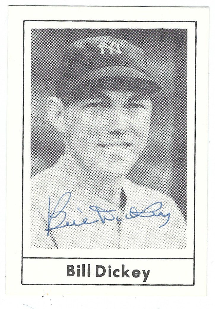 Autographed BILL DICKEY 1978 Grand Slam card