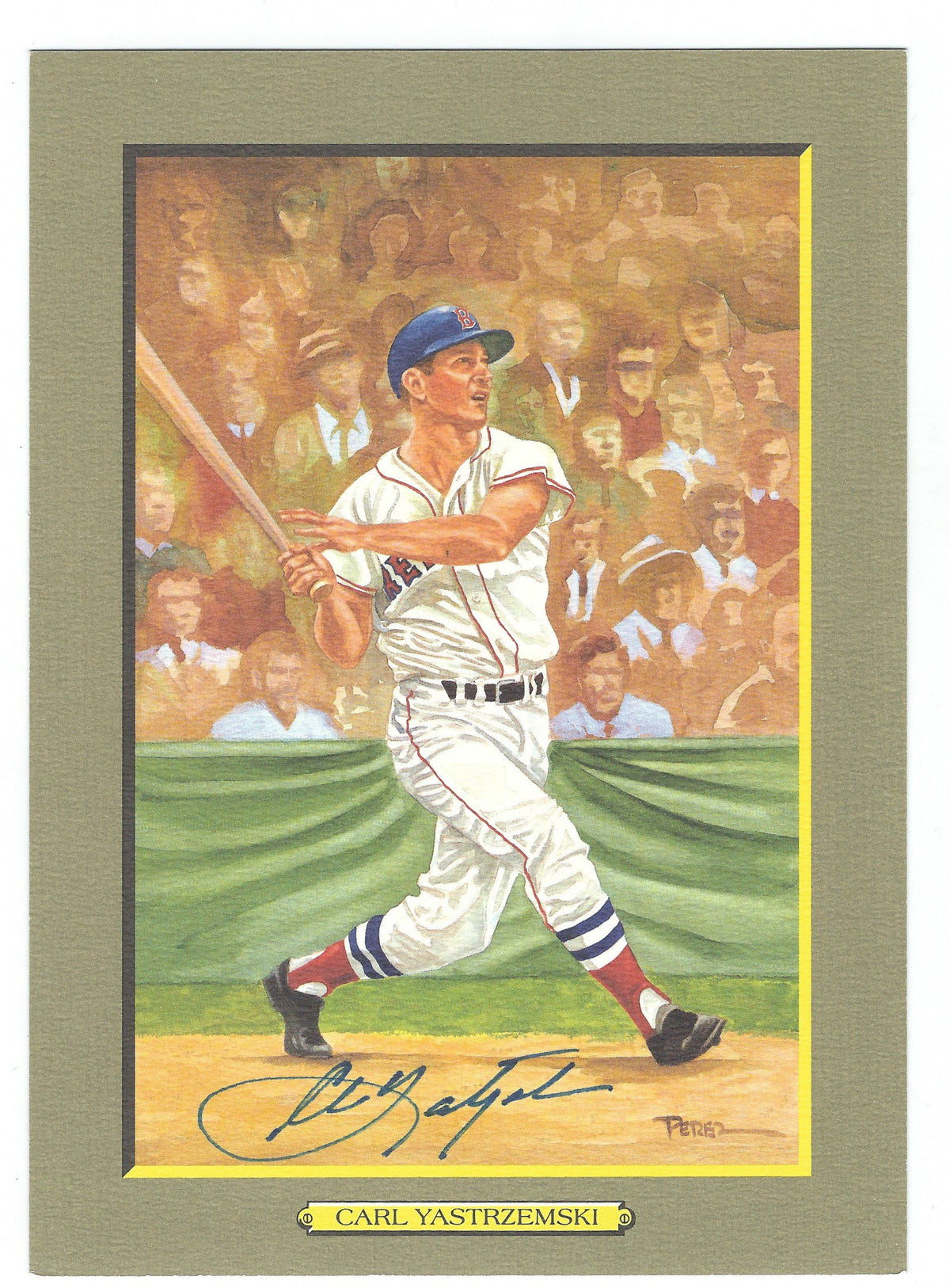 Autographed CARL YASTRZEMSKI Perez-Steele Great Moments Card