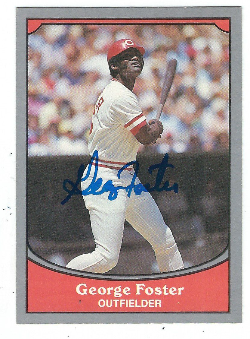 Signed GEORGE FOSTER Cincinnati Reds Pacific Legends Card
