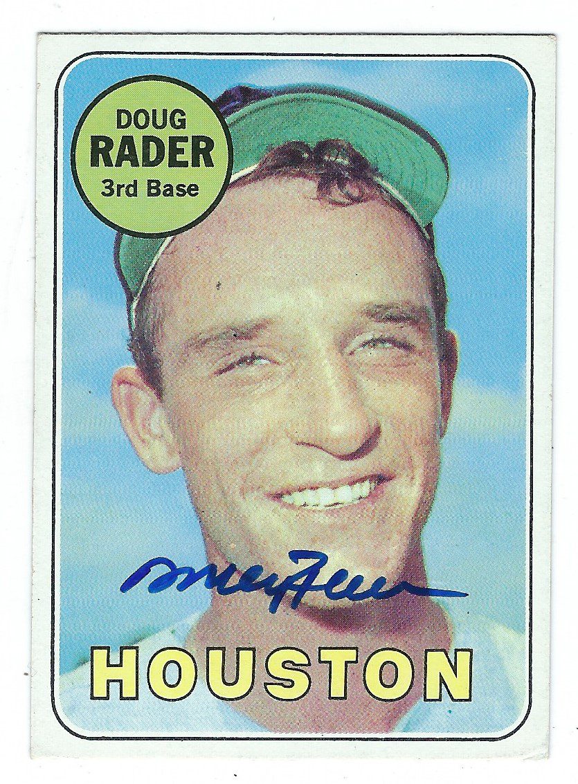 Autographed DOUG RADER 1969 Topps Card