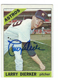 Autographed LARRY DIERKER 1966 Topps Card