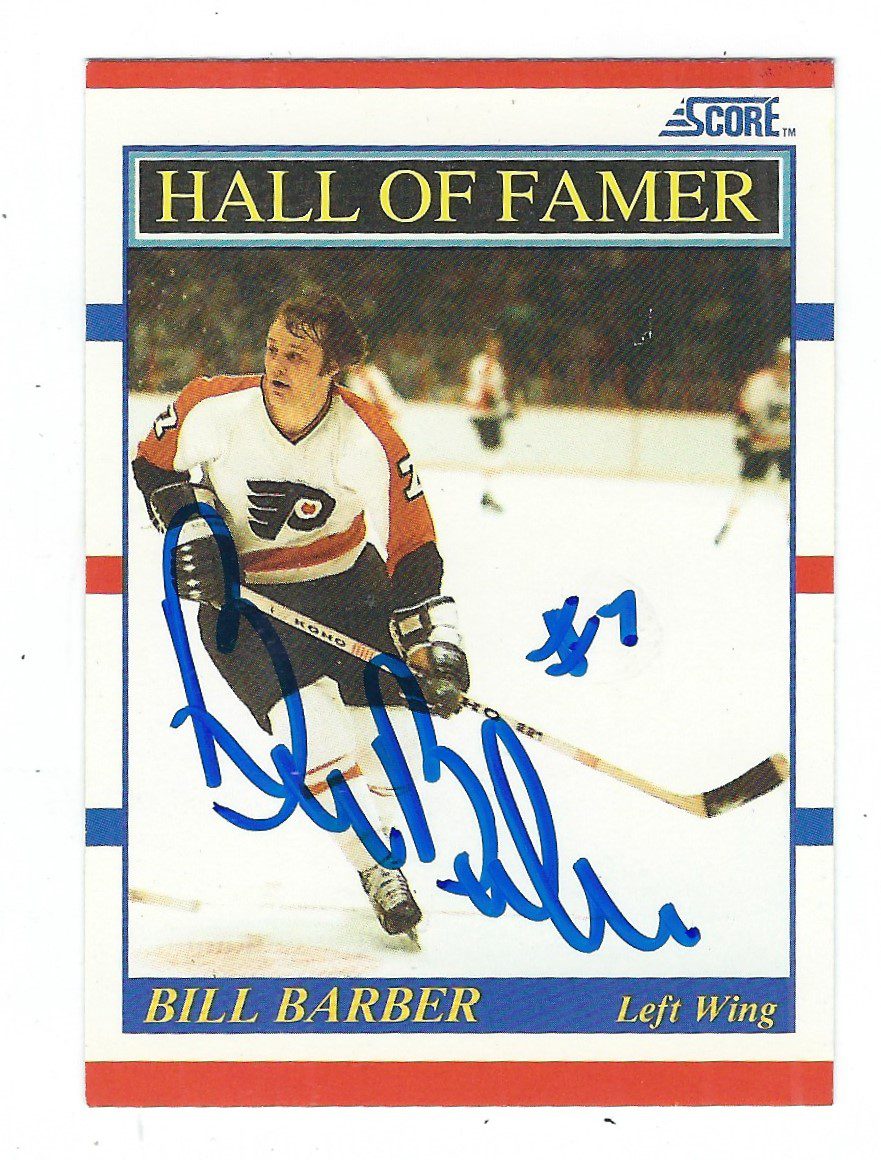 BILL BARBER Autographed 1990-91 Score Card
