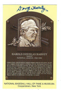 Autographed Doug Harvey Hall of Fame Gold Plaque