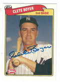 Autographed CLETE BOYER 1989 Swell Baseball Greats card