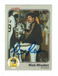 Autographed  RICK RHODEN 1983 FLEER Card
