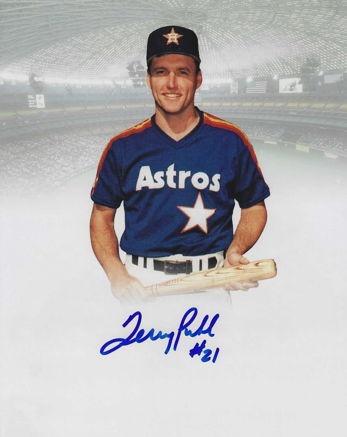 AUTOGRAPHED TERRY PUHL 8X10 Houston Astros Photo