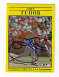 Autographed JOHN TUDOR 1991 Fleer Card