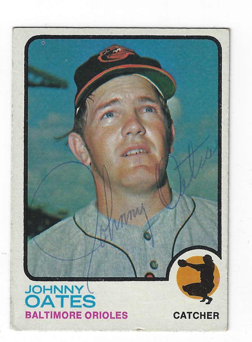 Autographed JOHNNY OATES 1973 Topps Card