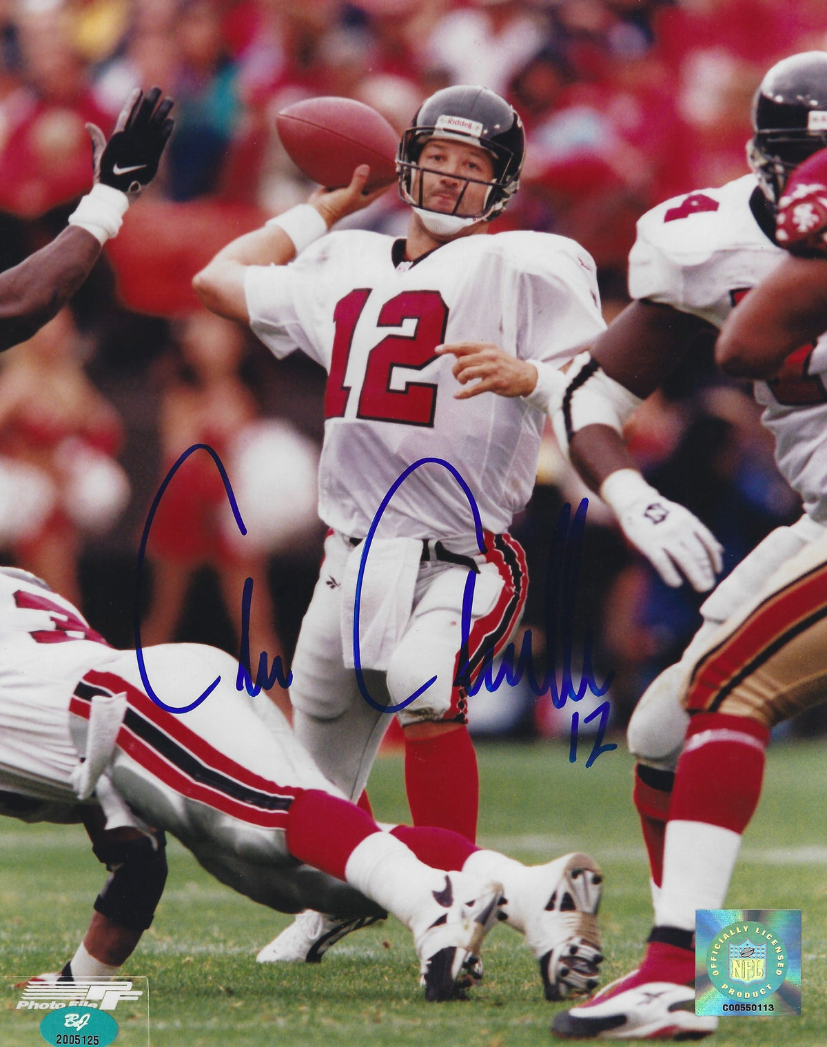 Autographed CHRIS CHANDLER 8X10 Atlanta Falcons photo