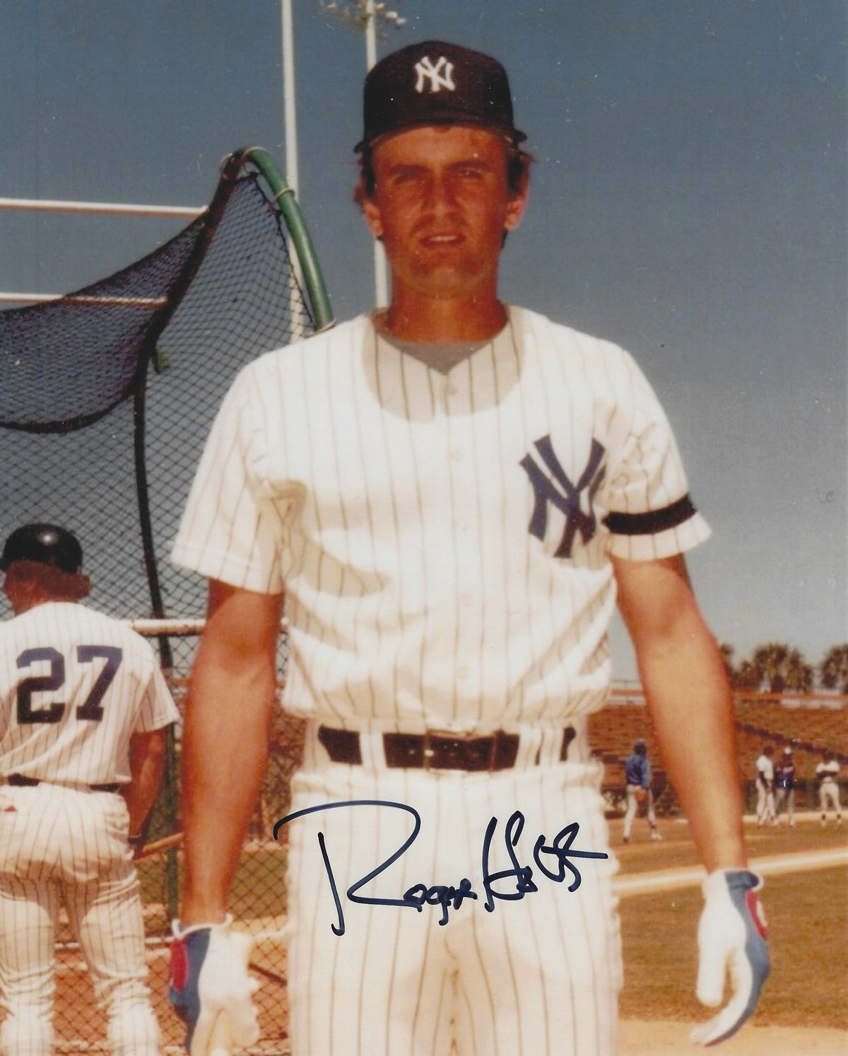 AUTOGRAPHED ROGER HOLT 8X10 New York Yankees Photo