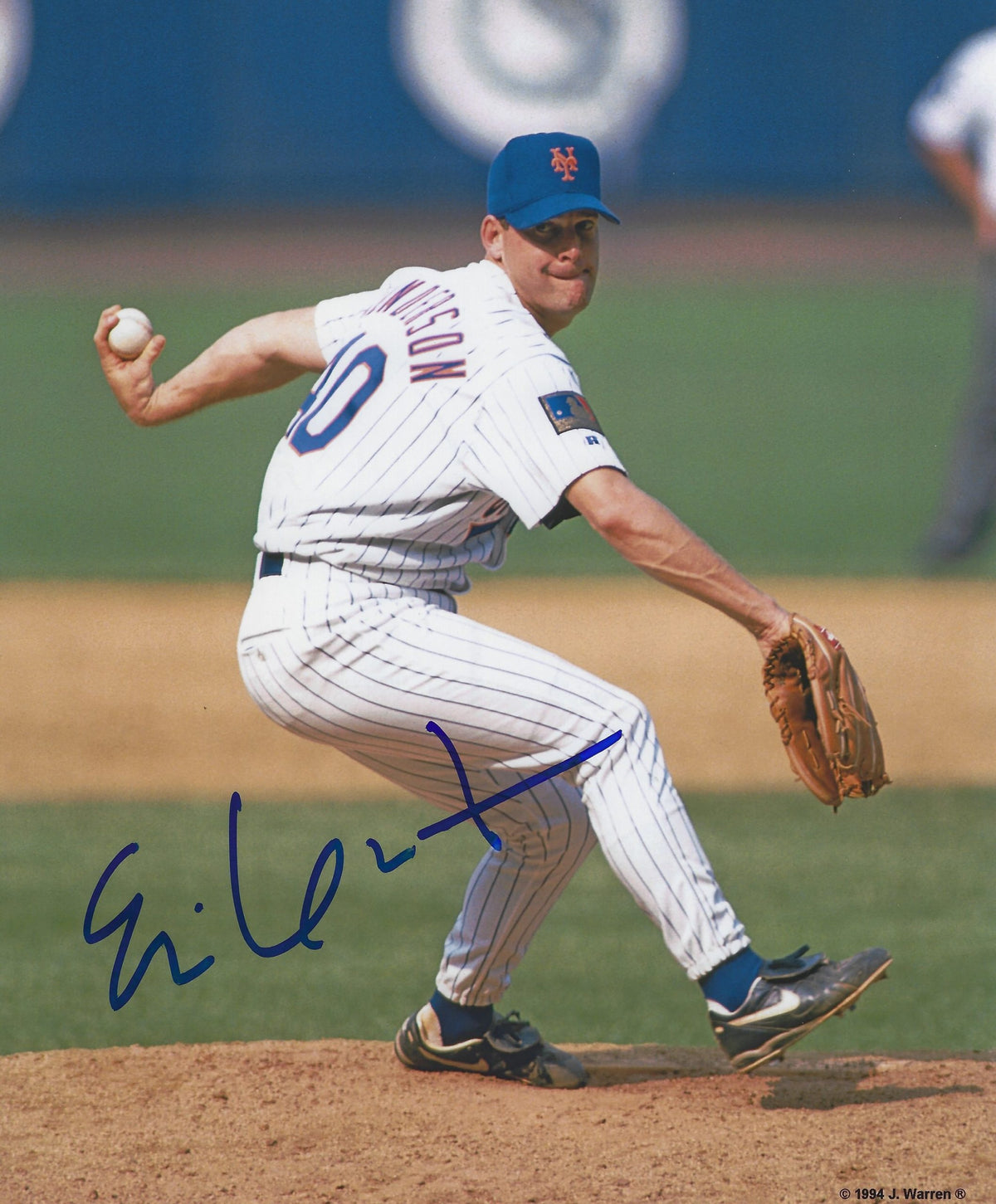 AUTOGRAPHED ERIC GUNDERSON 8X10 New York Mets photo