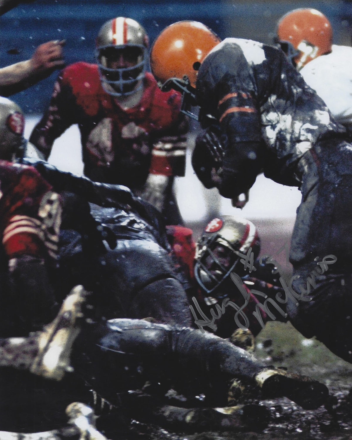 Autographed HUGH MCKINNIS 8x10 Cleveland Browns Photo