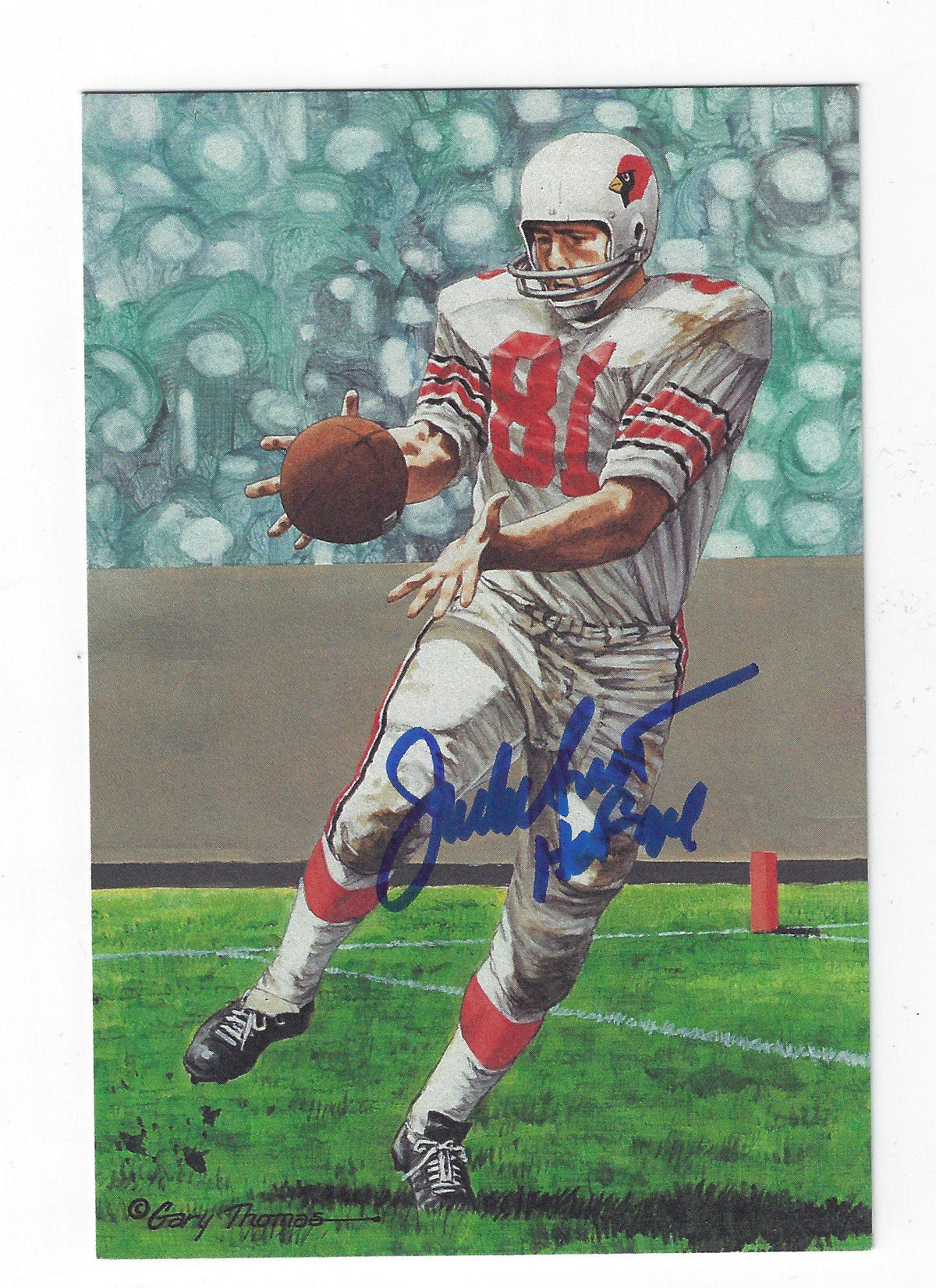 Autographed Jackie Smith Goal Line Art Card