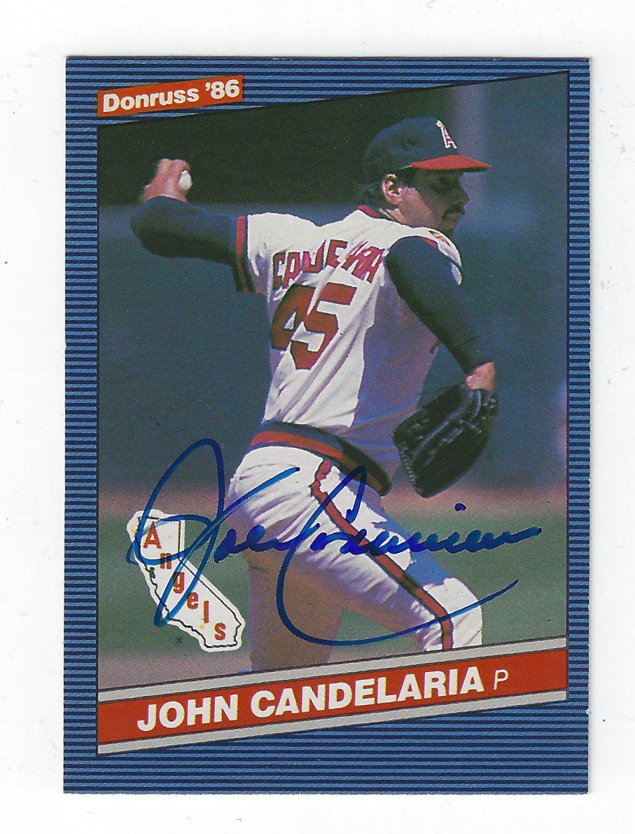 Autographed JOHN CANDELARIA 1986 Donruss Card