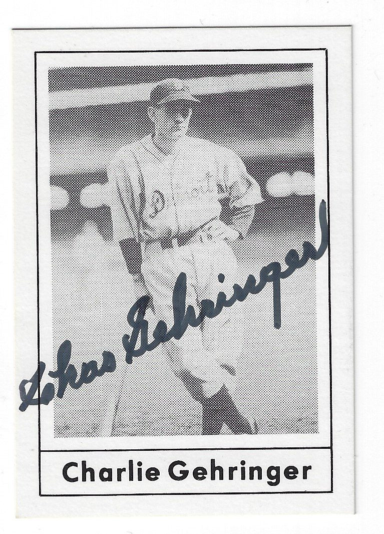 Autographed CHARLIE GEHRINGER 1978 Grand Slam card