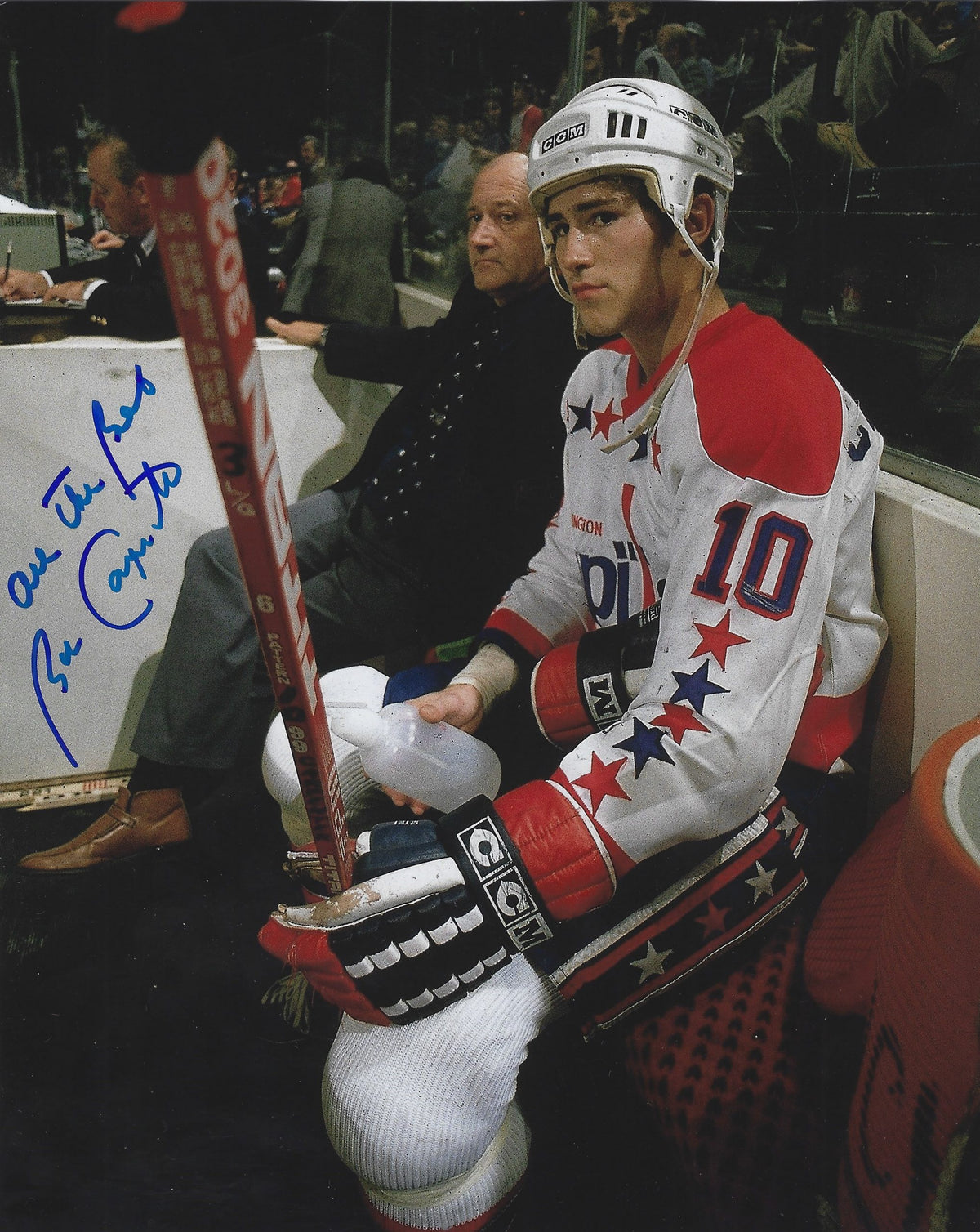 Autographed BOBBY CARPENTER 8X10 Washington Capitals Photo