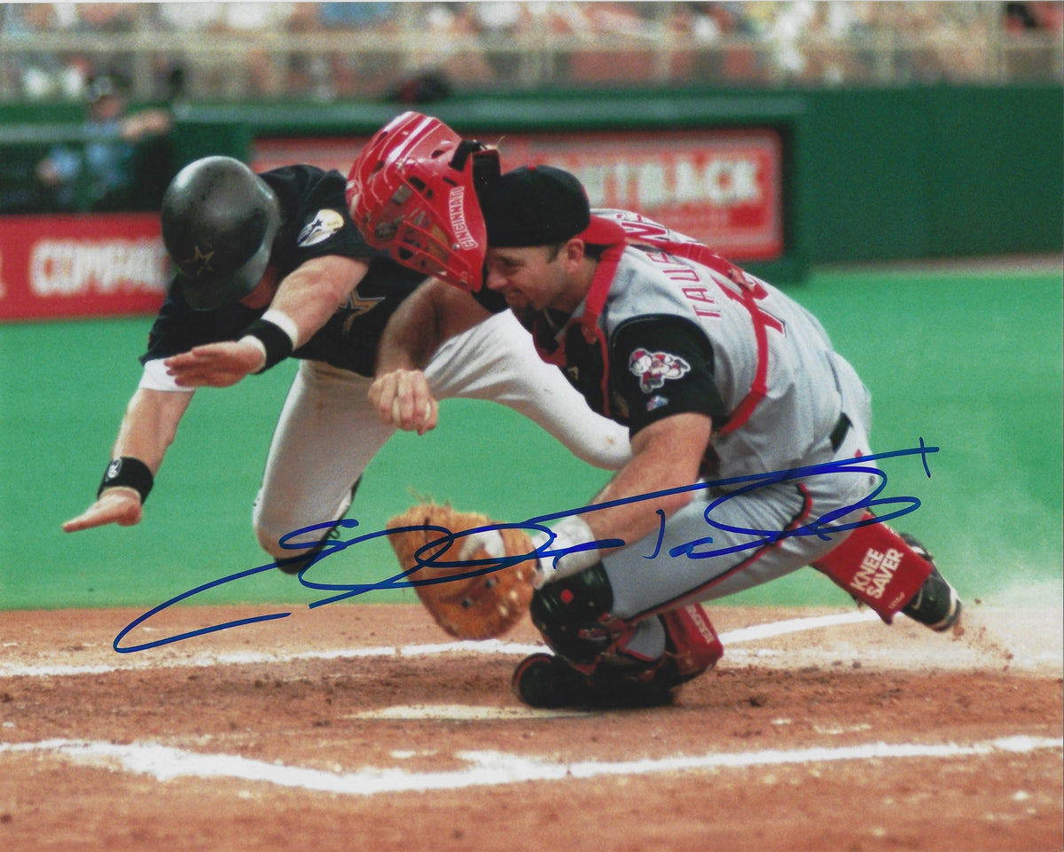AUTOGRAPHED EDDIE TAUBENSEE 8X10 Cincinnati Reds Photo