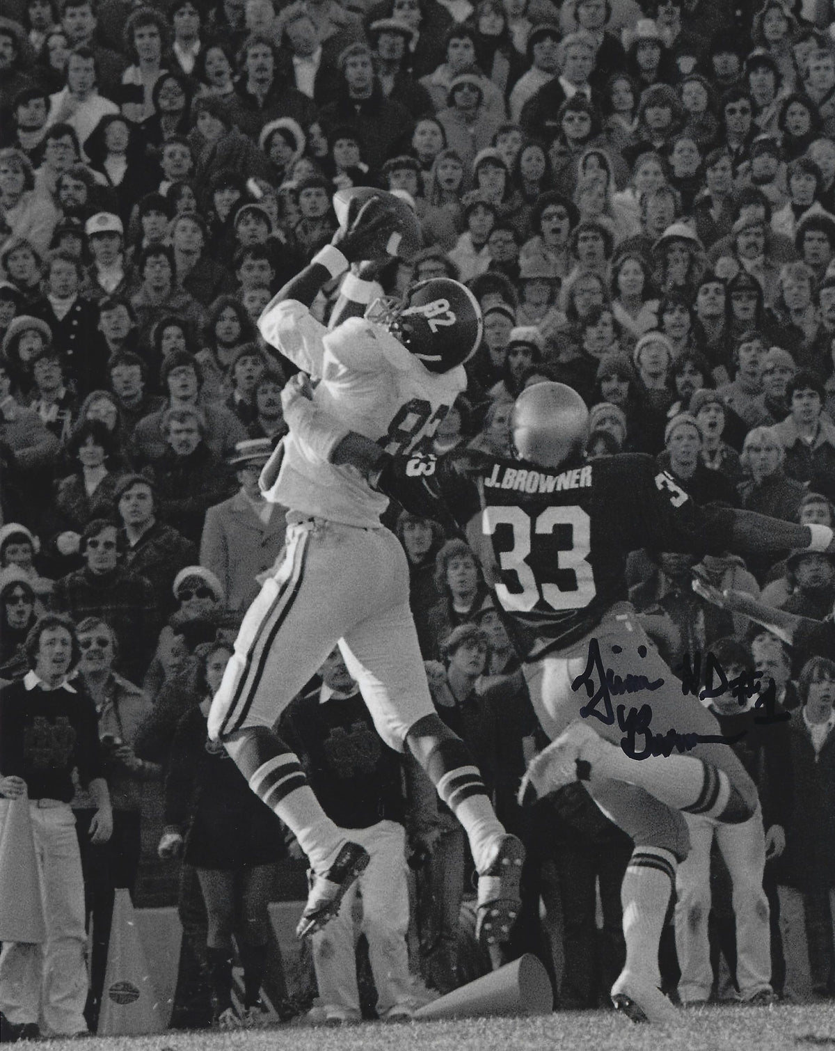 Autographed JIM BROWNER 8x10 Notre Dame Photo
