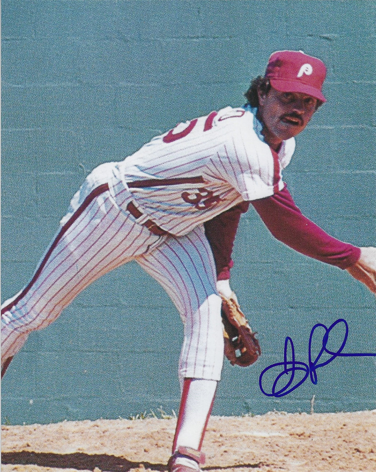 AUTOGRAPHED JERRY REED 8x10 Philadelphia Phillies Photo