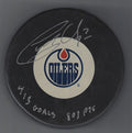 Autographed GARRY UNGER Edmonton Oilers Hockey Puck