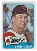 Autographed  SONNY SIEBERT 1965 Topps Card