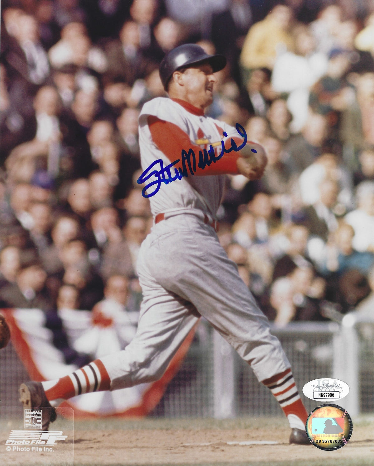 Autographed STAN MUSIAL 8X10 ST LOUIS CARDINALS Photo JSA COA