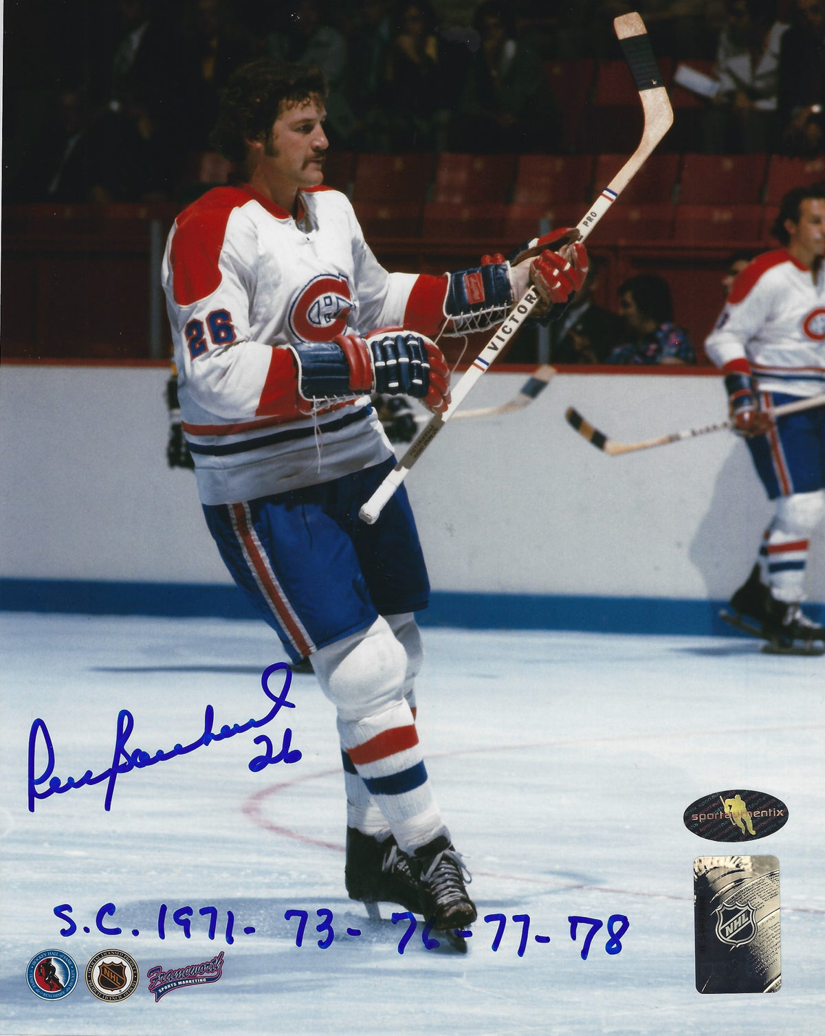 Autographed PIERRE BOUCHARD 8x10 Montreal Canadiens Photo