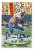Autographed BRUCE MATTHEWS Houston Oilers Goal Line Art Card
