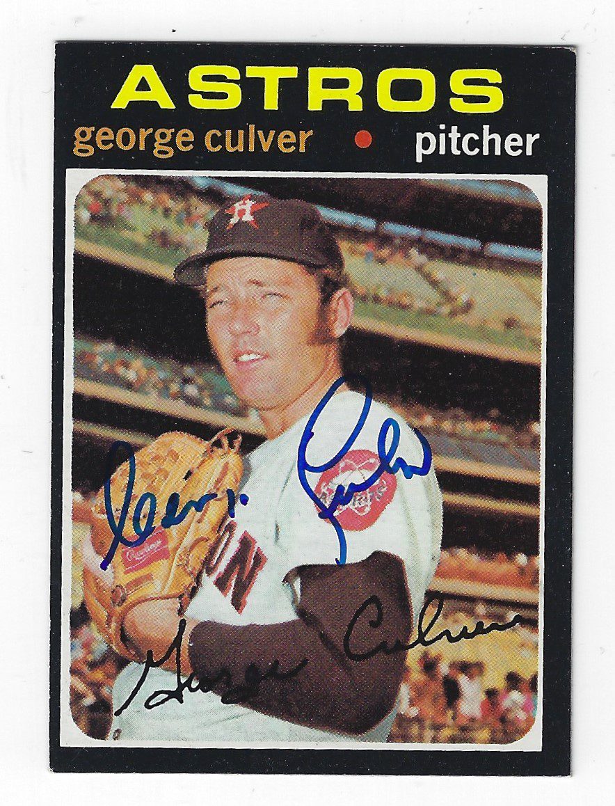 Autographed GEORGE CULVER 1971 Topps Card