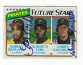 Autographed DORIAN BOYLAND & HARRY SAFERIGHT 1980 Topps Card