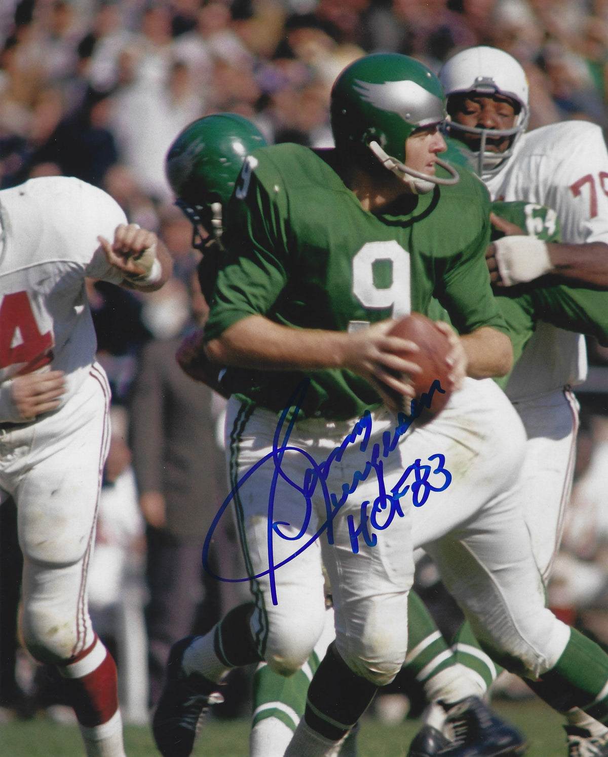 Autographed SONNY JURGENSEN 8X10 Philadelphia Eagles Photo