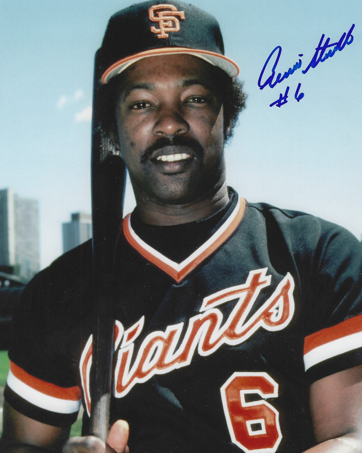 AUTOGRAPHED RENNIE STENNETT 8X10 San Francisco Giants Photo