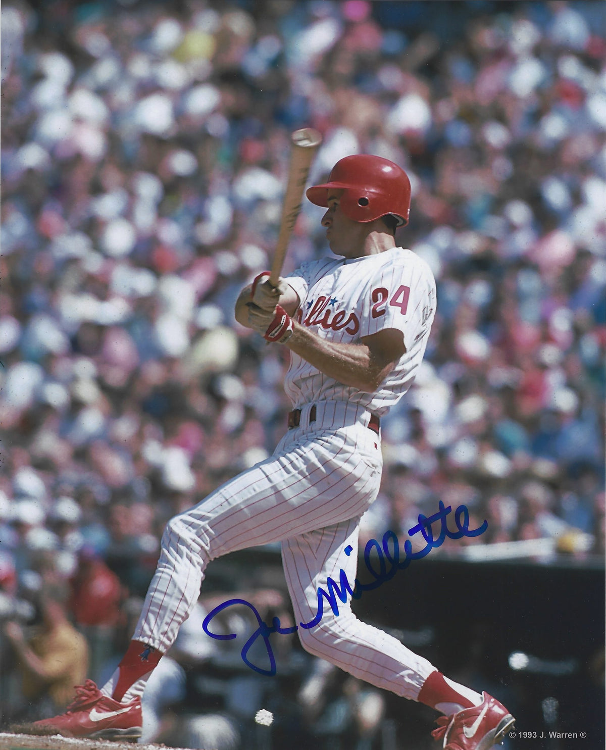 AUTOGRAPHED JOE MILLETTE 8x10 Philadelphia Phillies Photo