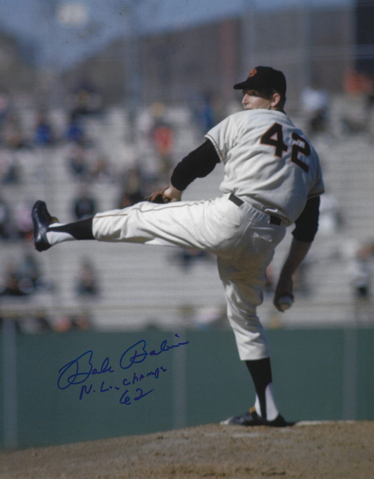 AUTOGRAPHED BOB BOLIN 8x10 San Francisco Giants Photo