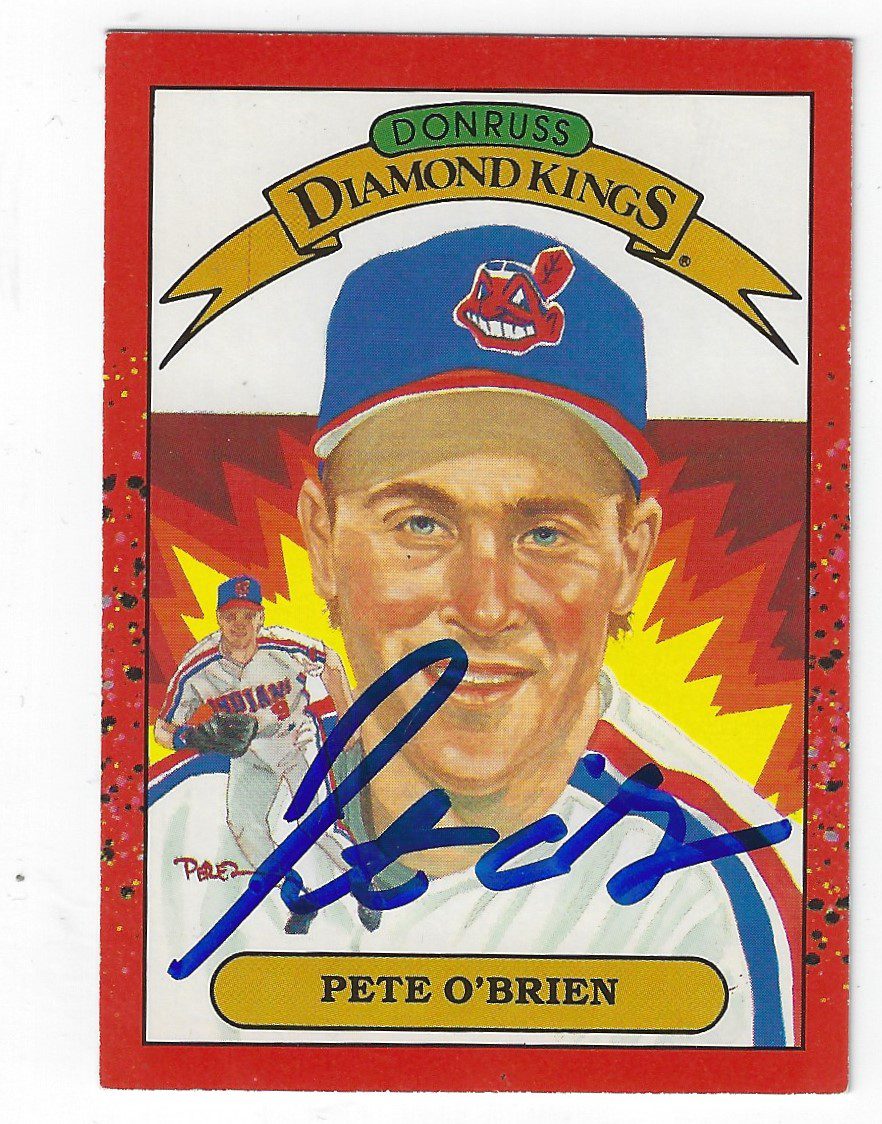 Autographed PETE O'BRIEN 1990 Donruss Diamond King