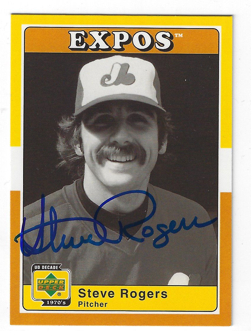 Autographed STEVE ROGERS 2001 Upper Deck Decades the 70's Card