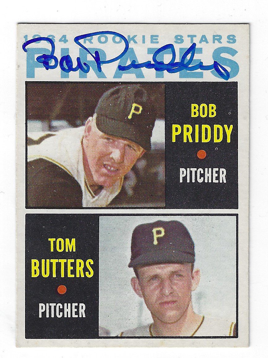 Autographed BOB PRIDDY 1964 Topps Card