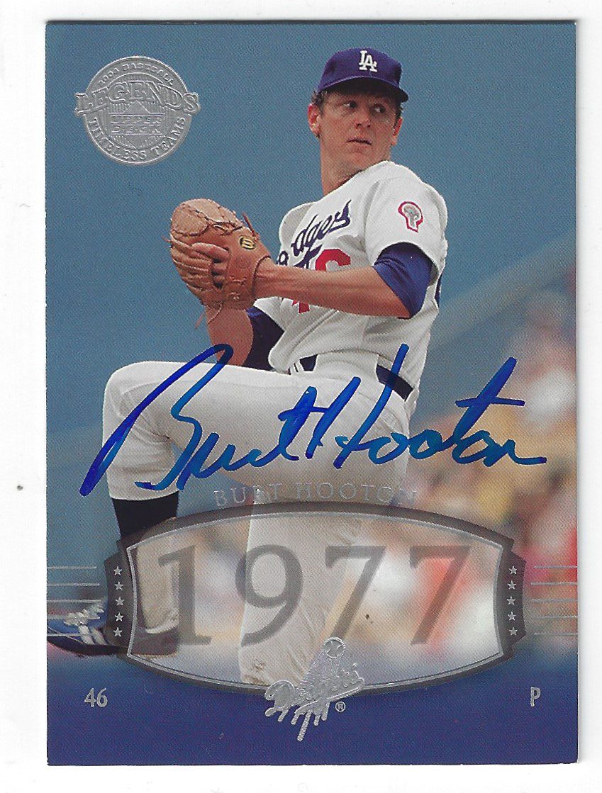 Autographed BURT HOOTON 2004 Upper Deck Timeless Teams Card