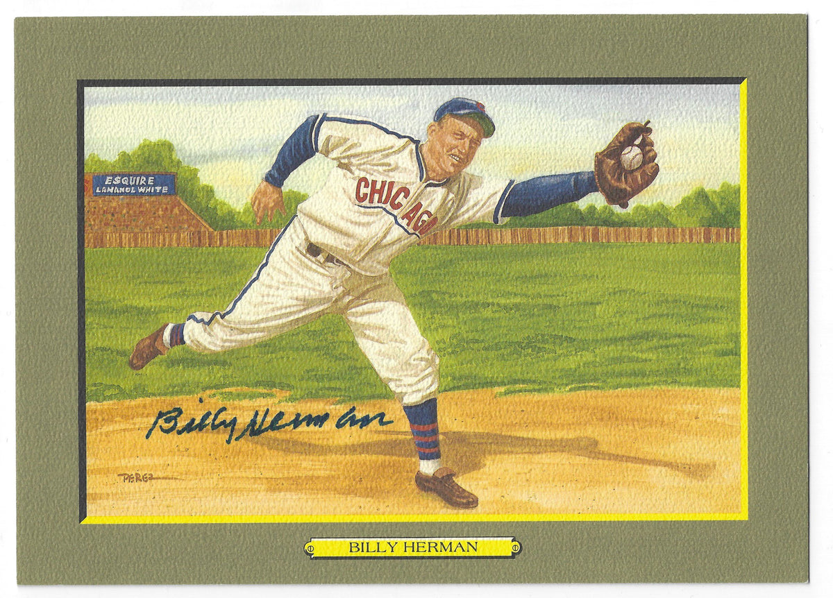 Autographed Perez-Steele GREAT MOMENTS Card BILLY HERMAN