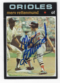 Autographed MERV RETTENMUND 1971 Topps Card