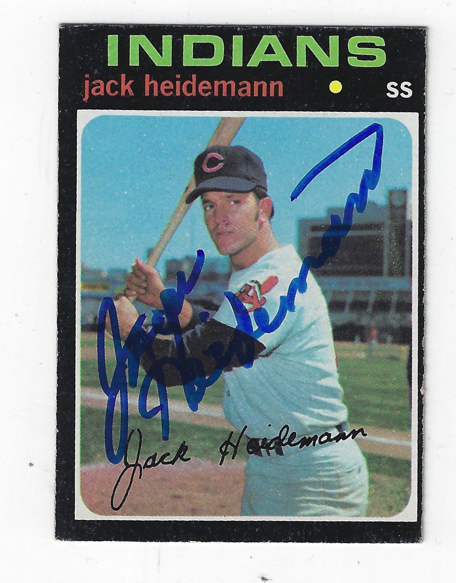 Autographed JACK HEIDEMANN 1971 Topps Card