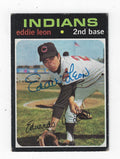 Autographed EDDIE LEON 1971 Topps Card
