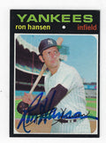 Autographed RON HANSEN 1971 Topps Card