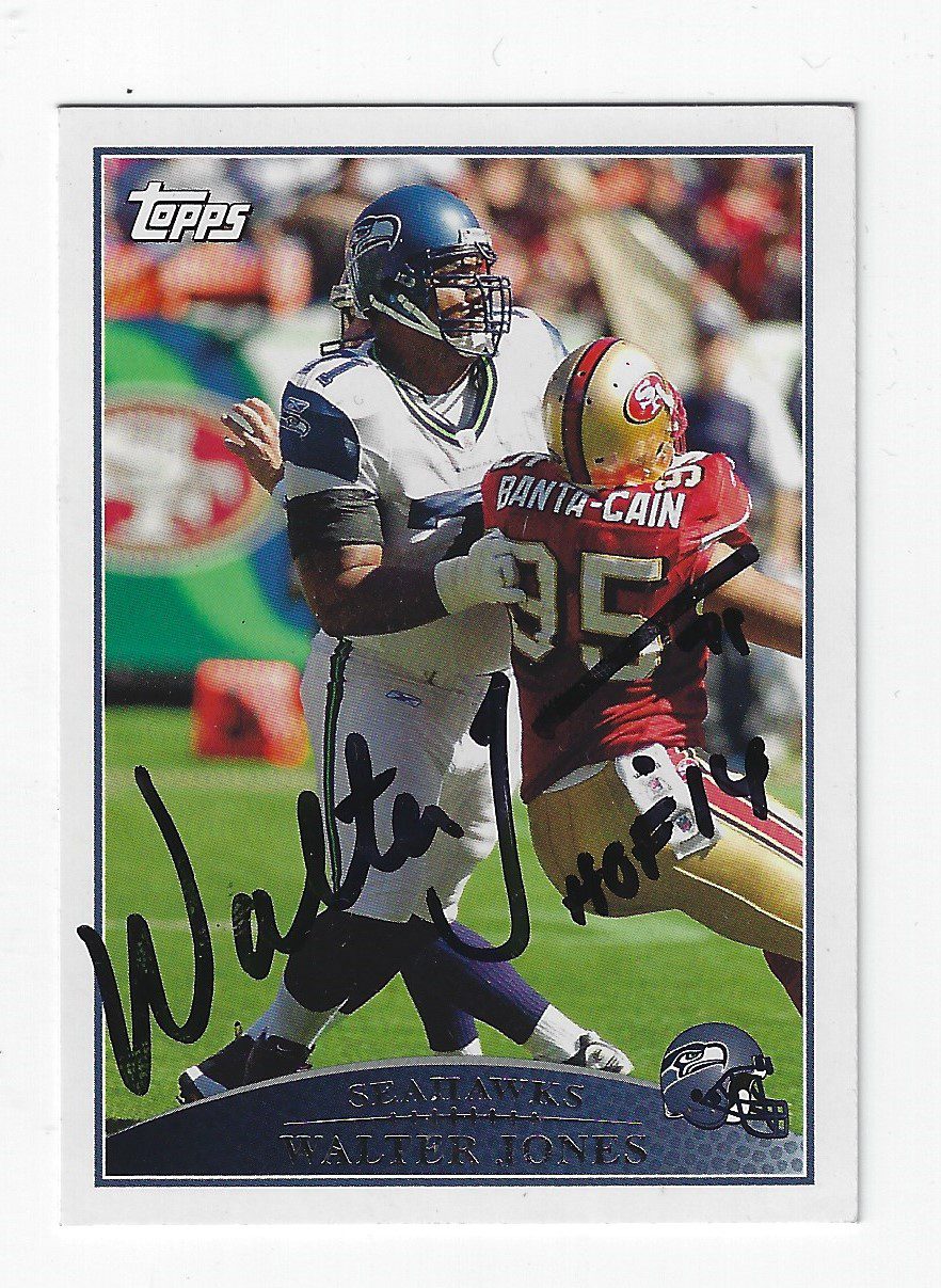 Autographed WALTER JONES Seattle Seahawks 2009 Topps Card #103