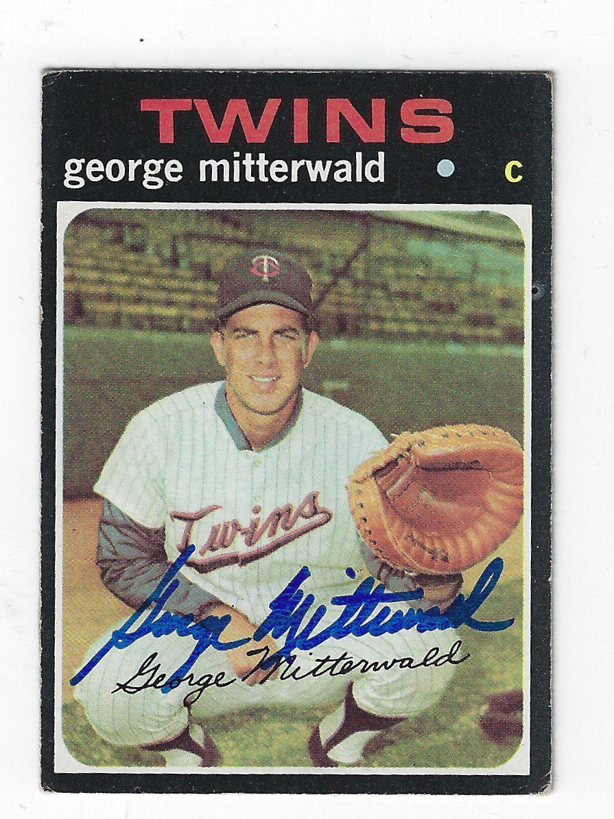 Autographed GEORGE MITTERWALD 1971 Topps Card