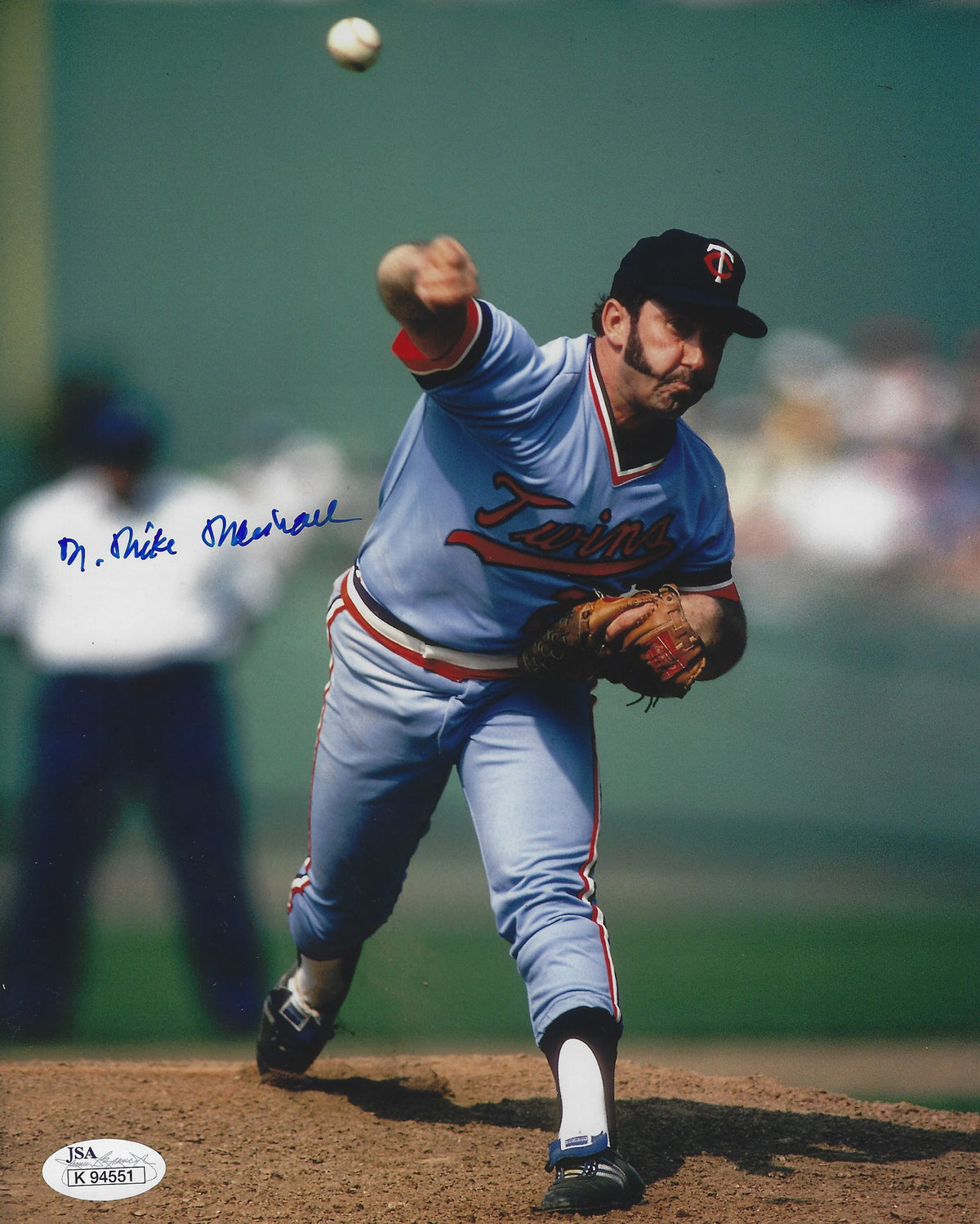 Autographed Dr. Mike Marshall Minnesota Twins 8x10 photo - JSA Authenticated