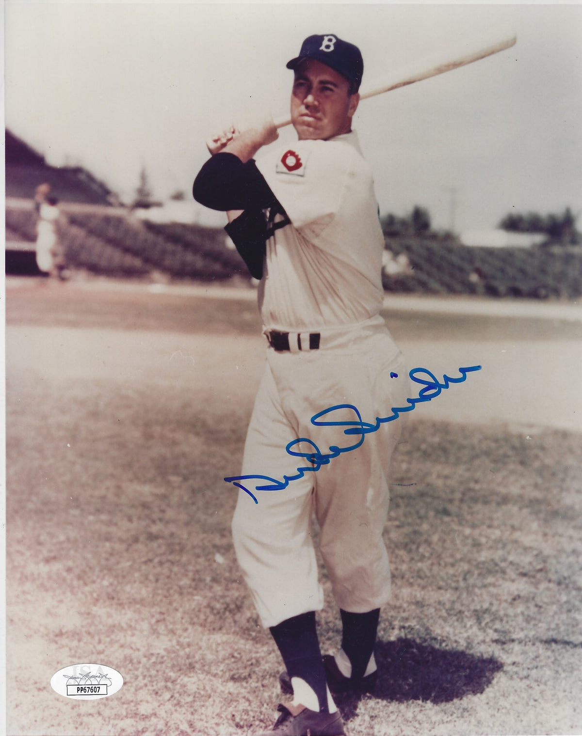 Autographed  DUKE SNIDER 8X10 Brooklyn Dodgers Photo JSA